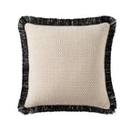 Dusklia - Tufted Chenille Sofa Cushion Cover - Cream/Black