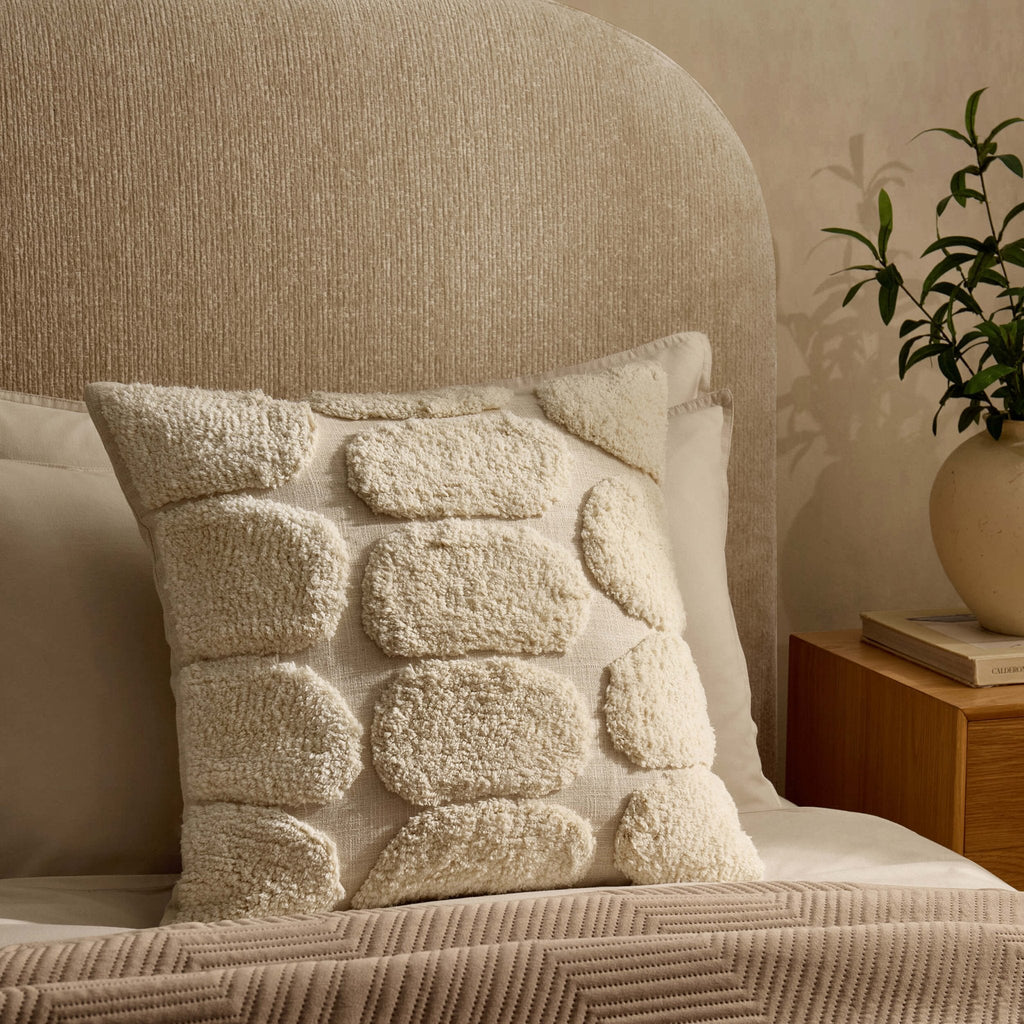 Dusklia - Tufted Pattern Cushion Cover - Off White