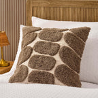 Dusklia - Tufted Pattern Cushion Cover - Taupe