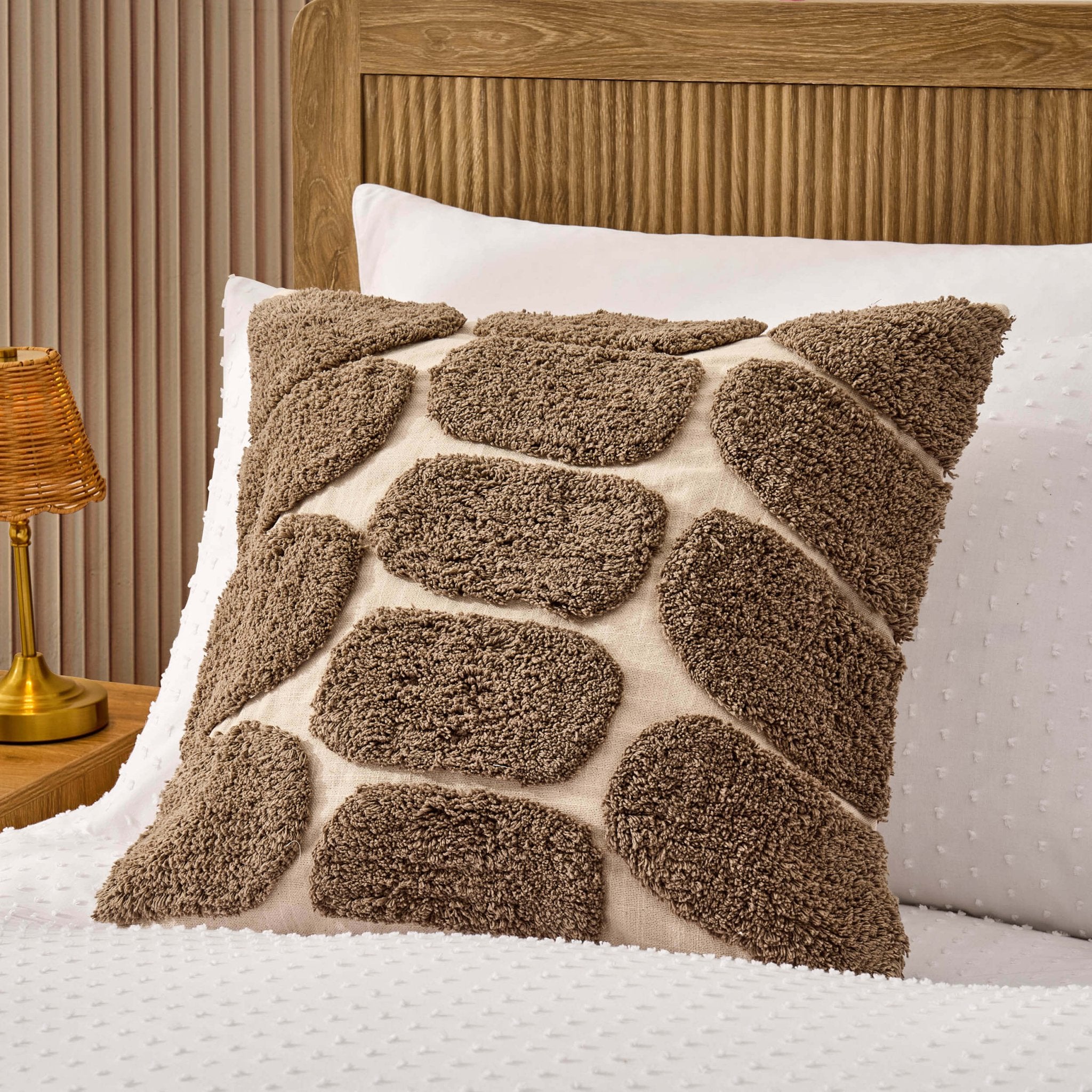 Dusklia - Tufted Pattern Cushion Cover - Taupe