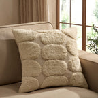 Dusklia - Tufted Pattern Sofa Cushion Cover - Off White