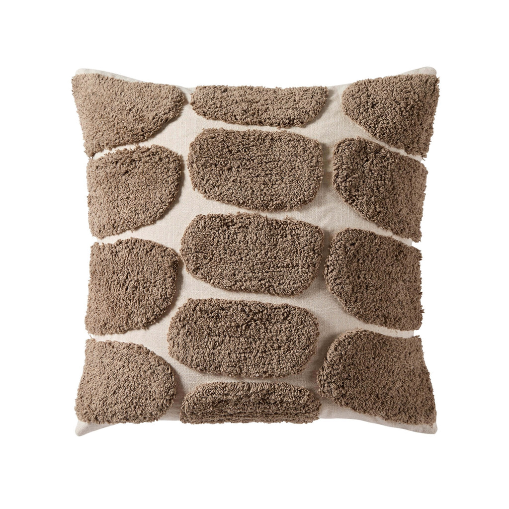 Dusklia - Tufted Pattern Sofa Cushion Cover - Taupe
