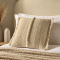 Dusklia - Tufted Stripe Cushion Cover - Natural