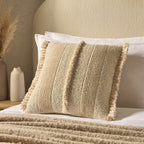 Dusklia - Tufted Stripe Cushion Cover - Natural