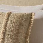 Dusklia - Tufted Stripe Cushion Cover - Natural