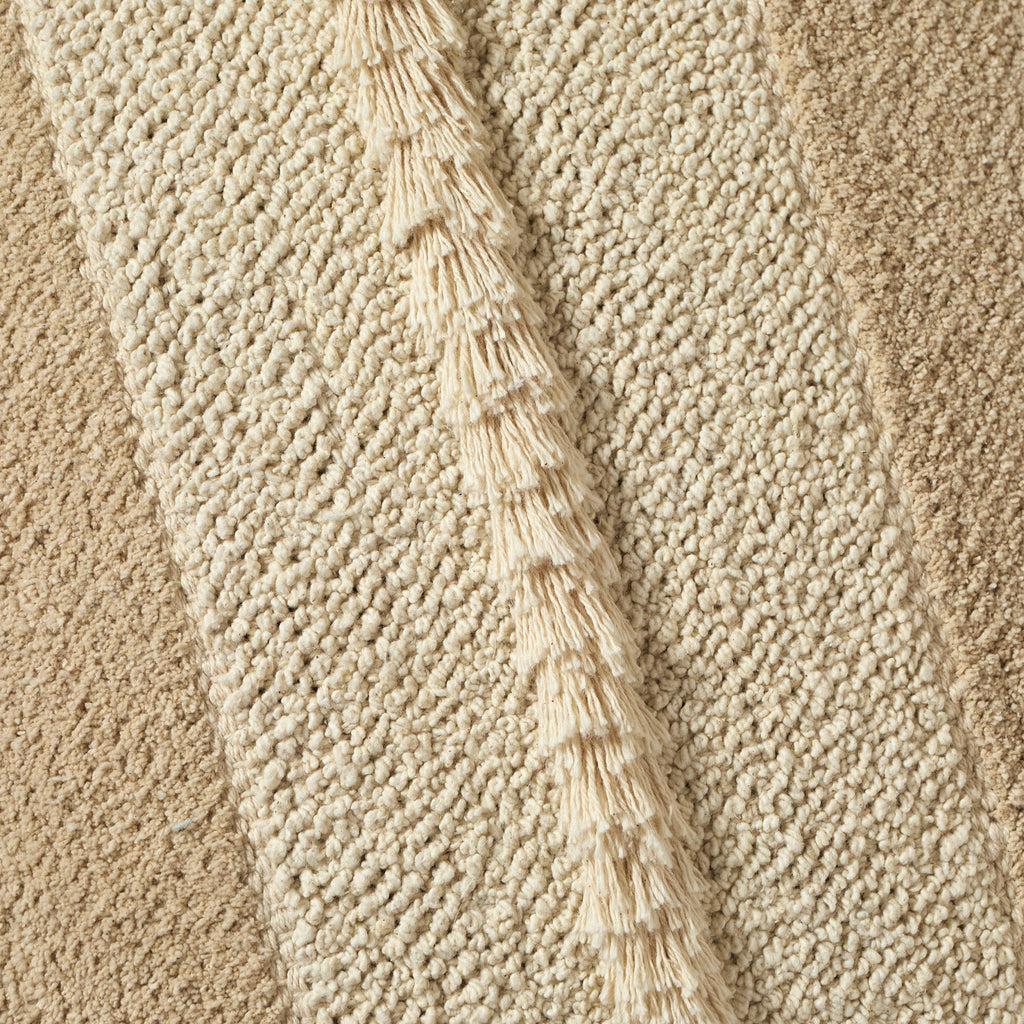 Dusklia - Tufted Stripe Cushion Cover - Natural
