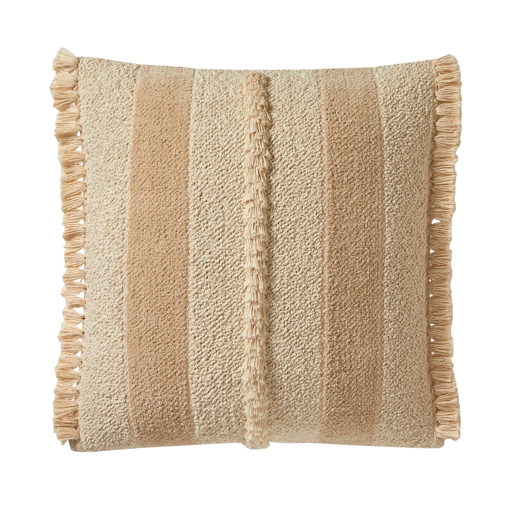 Dusklia - Tufted Stripe Cushion Cover - Natural