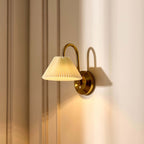Dusklia - Twila Rechargeable Pleated Wall Light - Brass