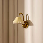 Dusklia - Twila Rechargeable Pleated Wall Light - Brass