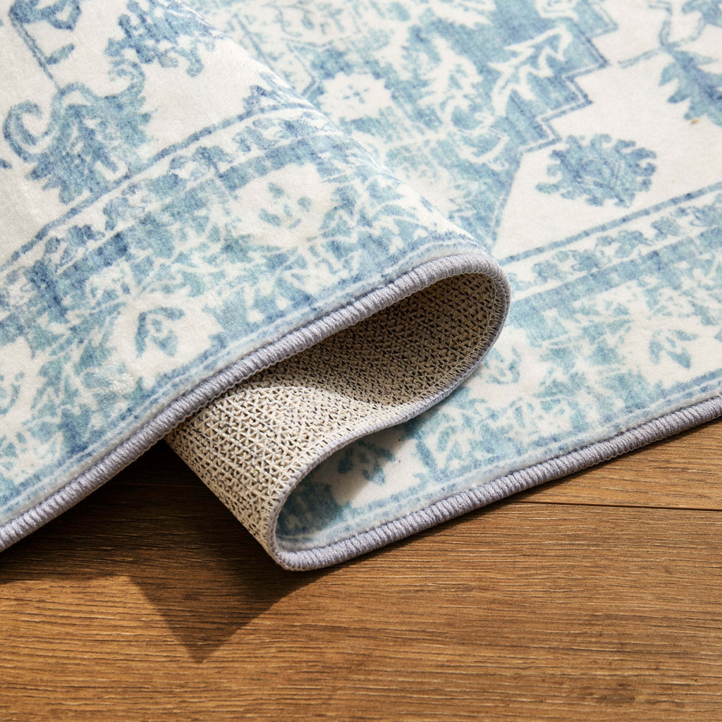 Dusklia - Uma Persian Style Machine Washable Runner - Blue