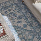 Dusklia - Uma Persian Style Machine Washable Rug - Blue