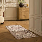 Dusklia - Uma Persian Style Machine Washable Runner - Brown