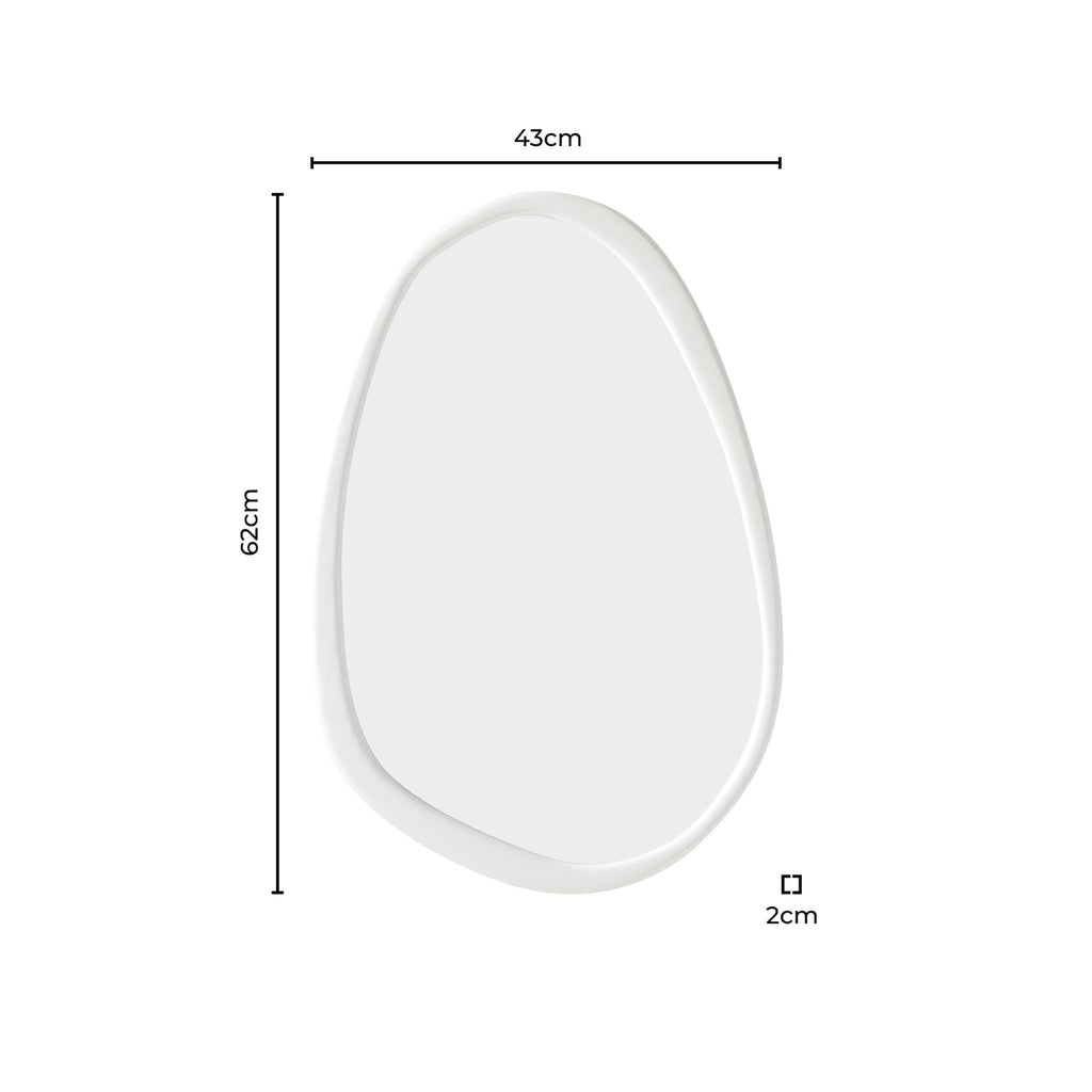 Dusklia - Umah Wood Pond Mirror - White