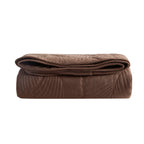 Dusklia - Valletta Leaf Matelasse Bedspread - Chocolate