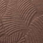 Dusklia - Valletta Leaf Matelasse Cushion Cover - Chocolate