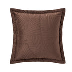 Dusklia - Valletta Leaf Matelasse Cushion Cover - Chocolate