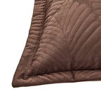 Dusklia - Valletta Leaf Matelasse Cushion Cover - Chocolate