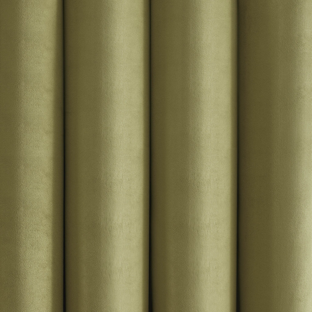 Dusklia - Velvet Thermal Blackout Eyelet Curtains - Olive