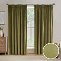 Dusklia - Velvet Thermal Blackout Pinch Pleat - Olive