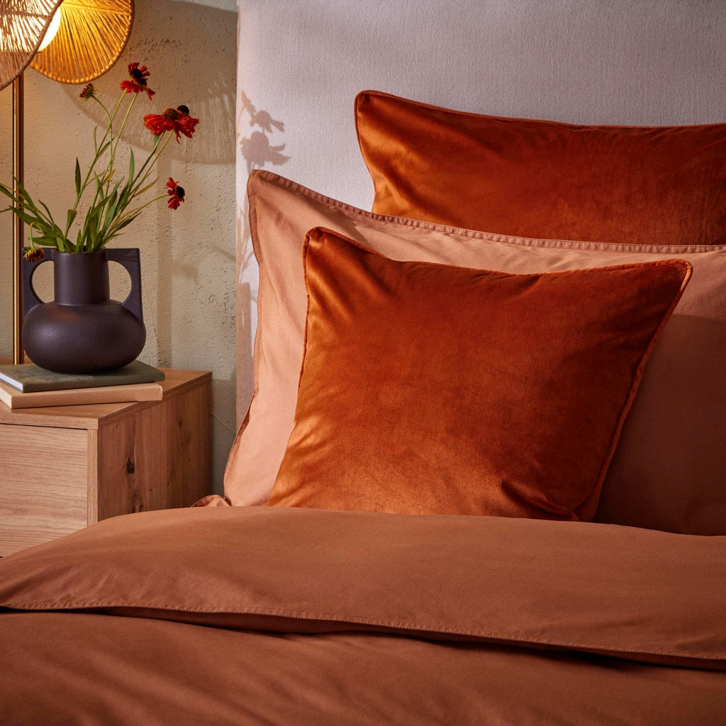Dusklia - Velvet Cushion Cover - Burnt Orange