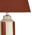Dusklia - Velvet Stripe Table Lamp - Burnt Orange