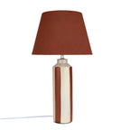 Dusklia - Velvet Stripe Table Lamp - Burnt Orange