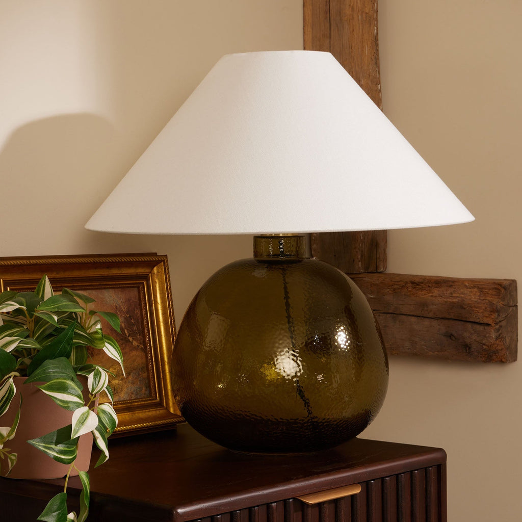 Dusklia - Verde Large Scale Glass Table Lamp - Green/Natural