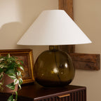 Dusklia - Verde Large Scale Glass Table Lamp - Green/Natural