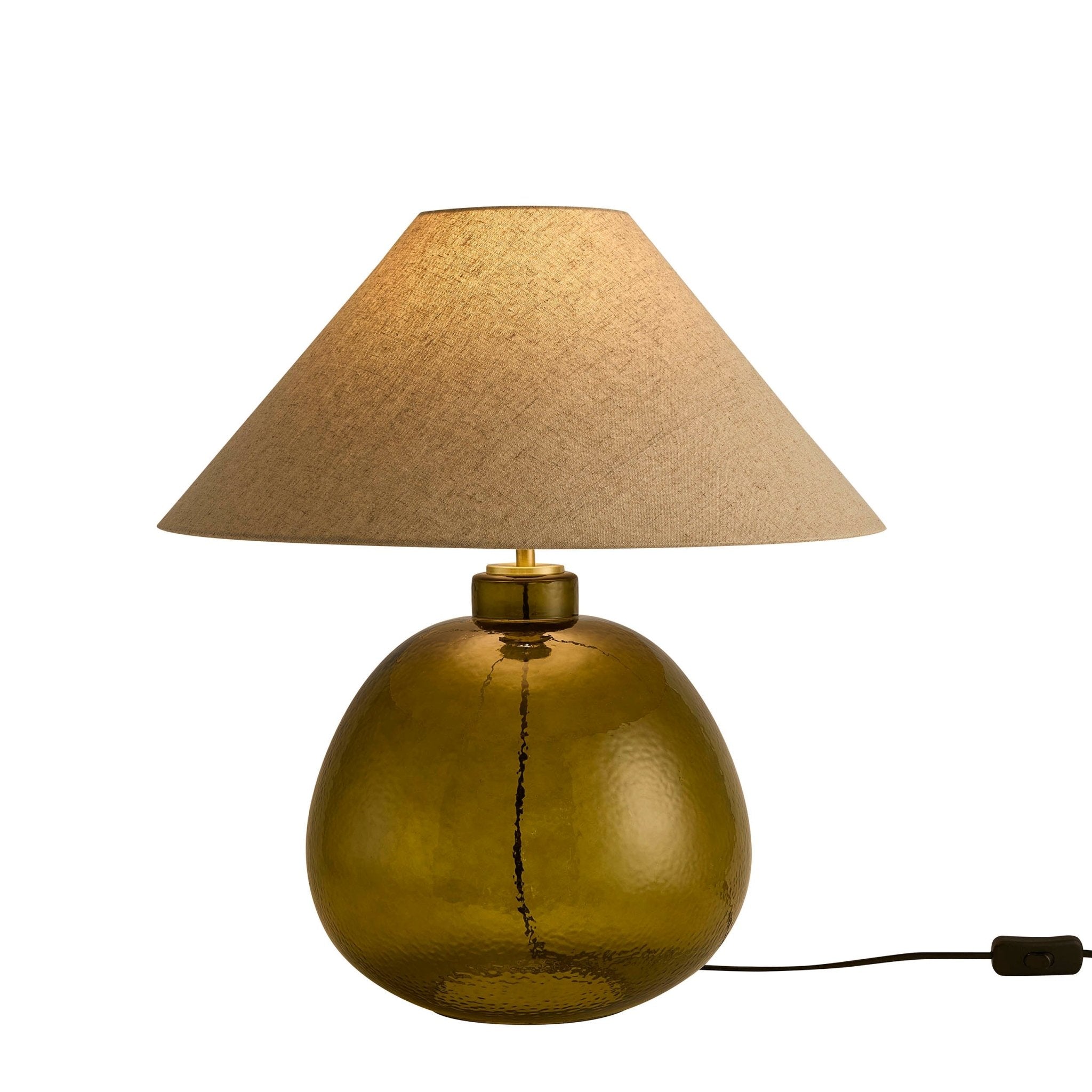 Dusklia - Verde Large Scale Glass Table Lamp - Green/Natural