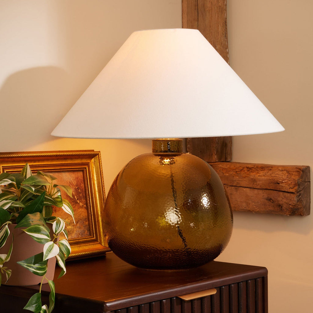Dusklia - Verde Large Scale Glass Table Lamp - Green/Natural