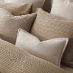 Dusklia - Vermont 180 Thread Count Waffle Duvet Cover & Pillowcase Set - Mocha
