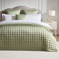 Dusklia - Vienna Quilted Satin Bedspread 2.5m x 2.6m - Sage
