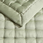 Dusklia - Vienna Quilted Satin Bedspread 2.5m x 2.6m - Sage