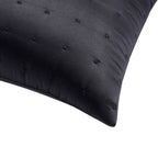 Dusklia - Vienna Quilted Satin Cushion Cover - Black