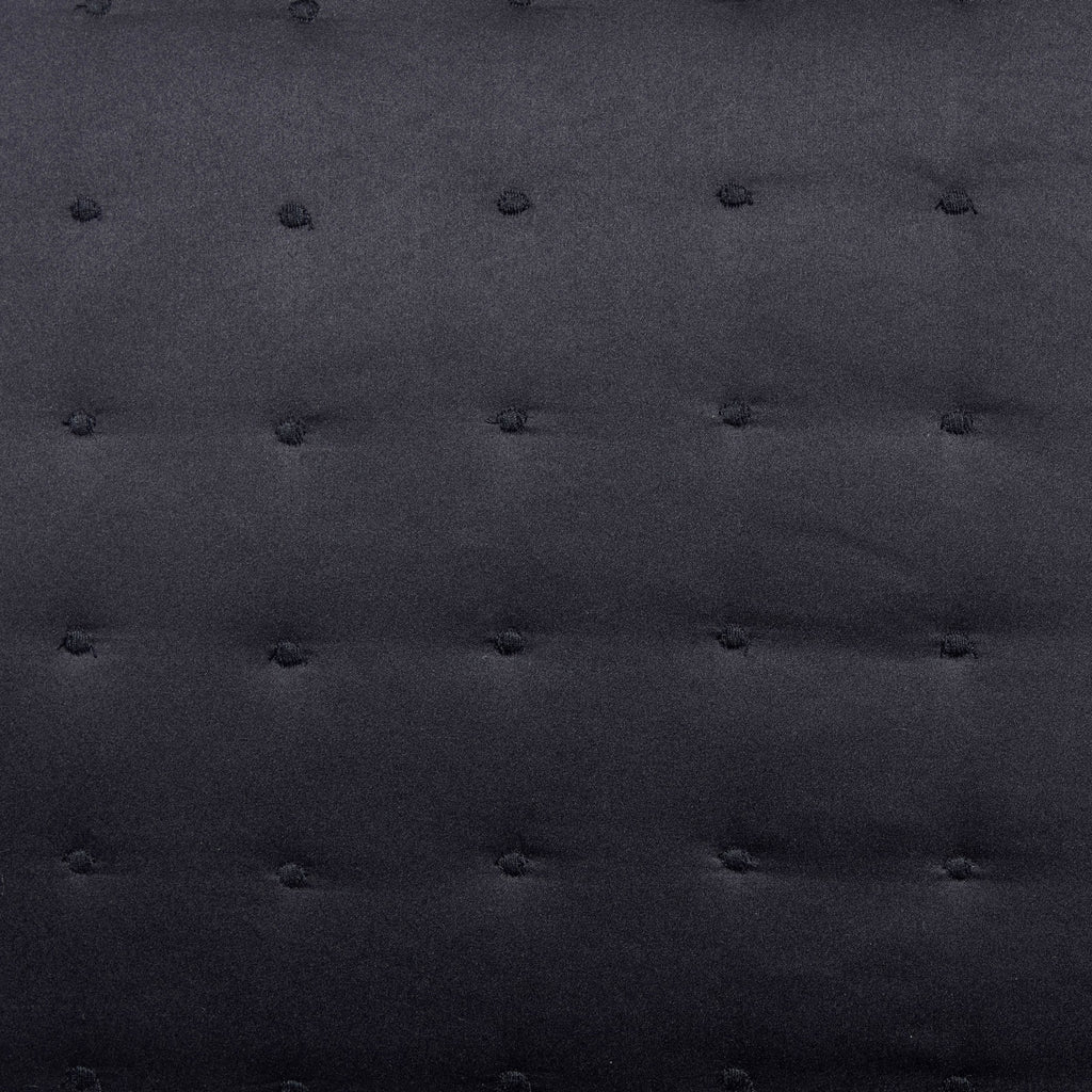 Dusklia - Vienna Quilted Satin Cushion Cover - Black