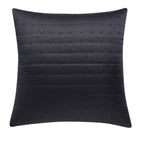 Dusklia - Vienna Quilted Satin Cushion Cover - Black