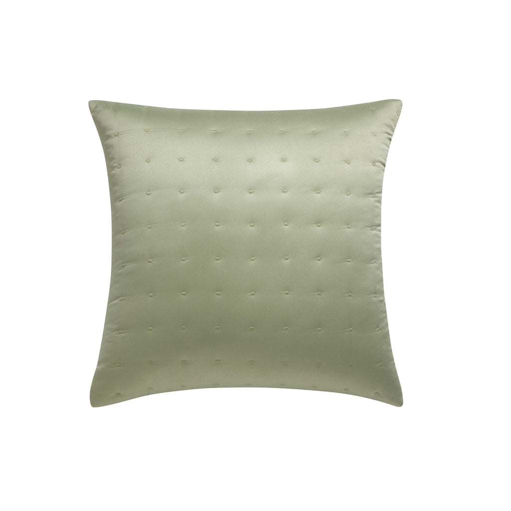 Dusklia - Vienna Quilted Satin Cushion Cover - Sage