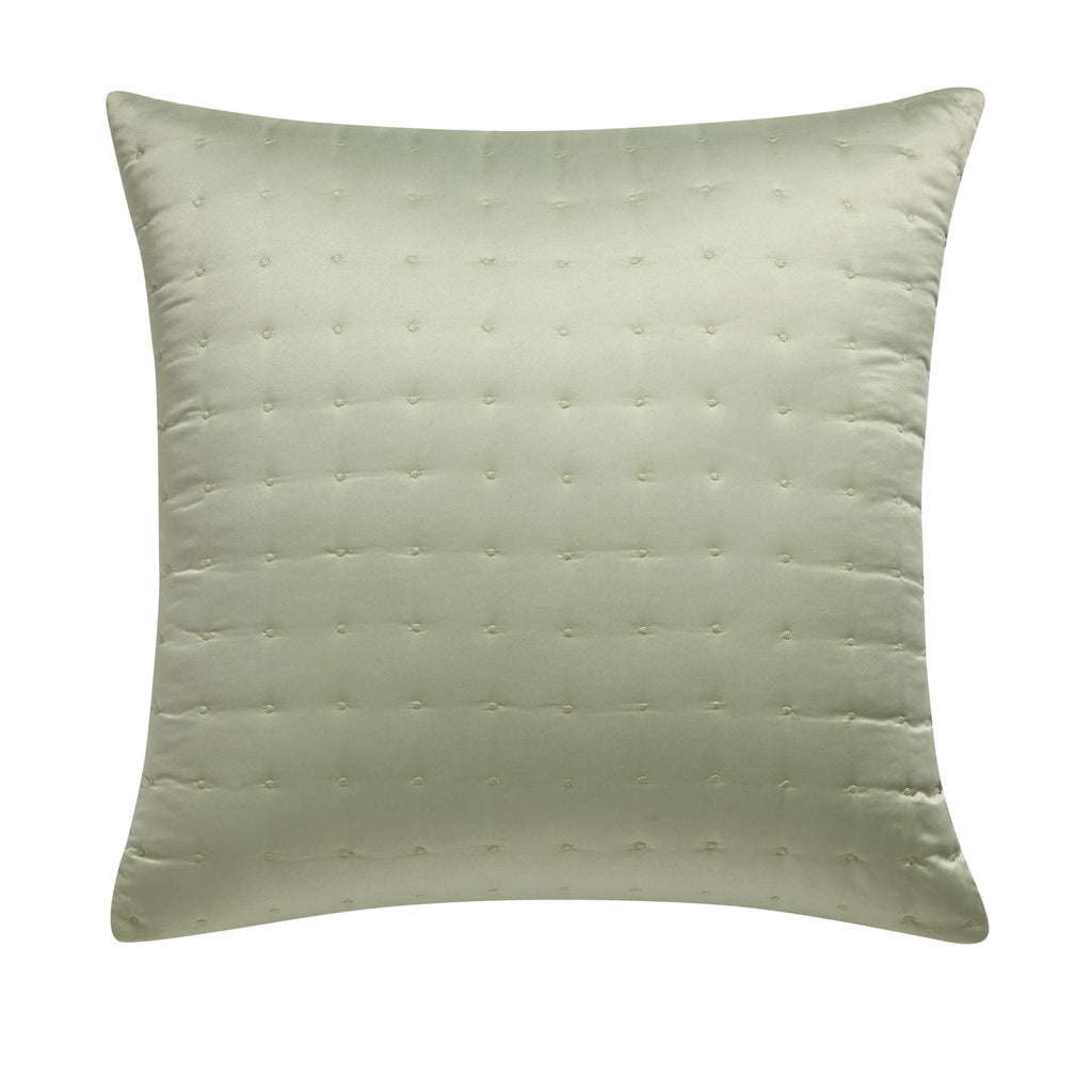 Dusklia - Vienna Quilted Satin Cushion Cover - Sage