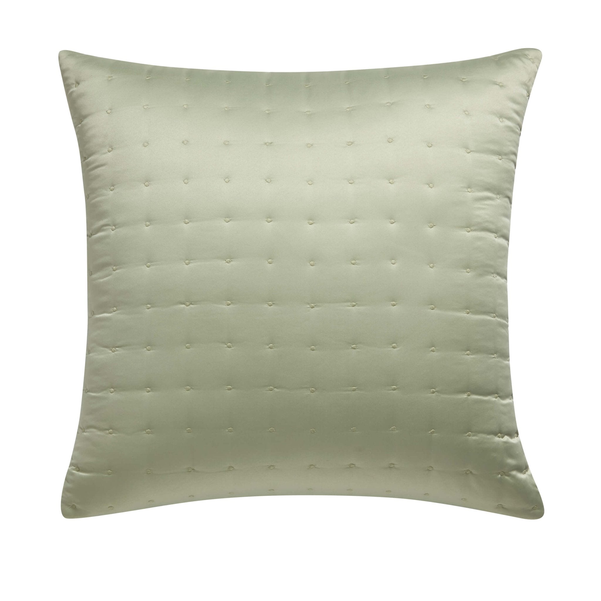 Dusklia - Vienna Quilted Satin Cushion Cover - Sage