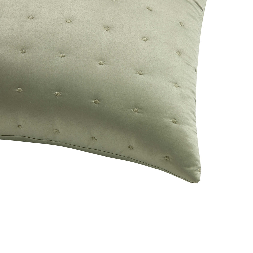 Dusklia - Vienna Quilted Satin Cushion Cover - Sage
