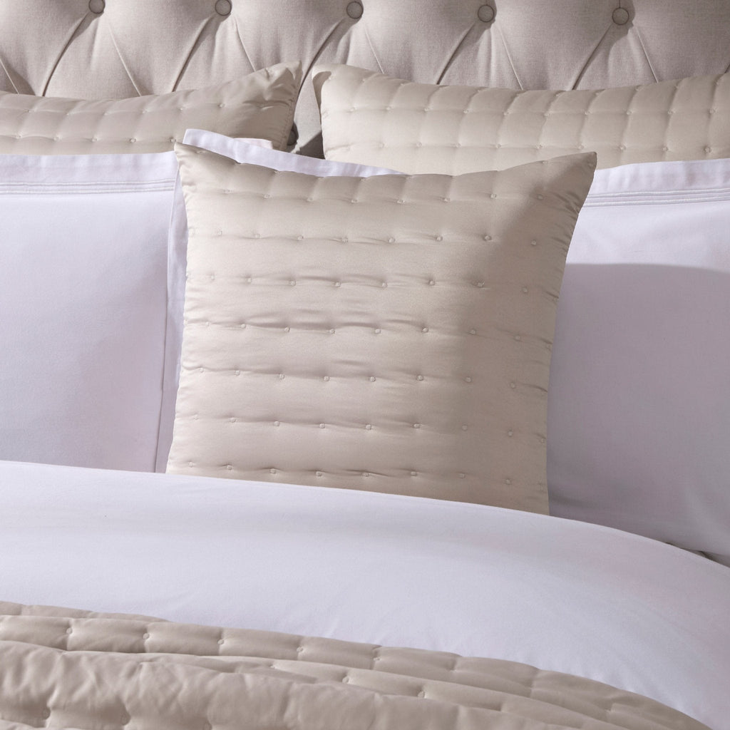 Dusklia - Vienna Quilted Satin Bedspread 2.5m x 2.6m - Champagne