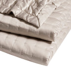 Dusklia - Vienna Quilted Satin Throw 1.5m x 2m - Champagne