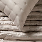 Dusklia - Vienna Quilted Satin Cushion Cover - Champagne