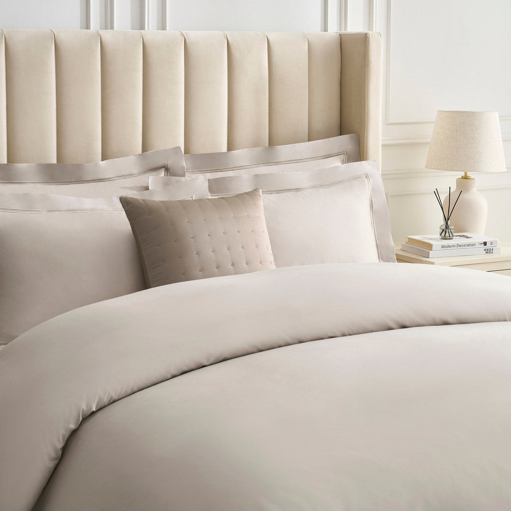 Dusklia - Vienna Quilted Satin Cushion Cover - Taupe