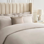 Dusklia - Vienna Quilted Satin Cushion Cover - Taupe
