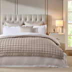 Dusklia - Vienna Quilted Satin Throw 1.5m x 2m - Champagne