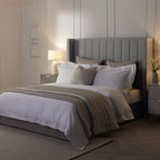 Dusklia - Vienna Quilted Satin Throw 1.5m x 2m - Champagne