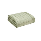 Dusklia - Vienna Quilted Satin Throw 1.5m x 2m - Sage