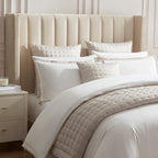 Dusklia - Vienna Quilted Satin Throw 1.5m x 2m - Champagne