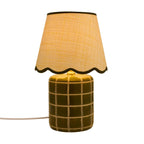 Dusklia - Vivienne Carved Ceramic Table Lamp - Green